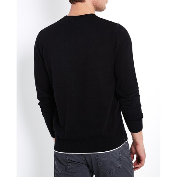 Adriano Goldschmied Cedic Crew Sweater Mens XL Black La Nouvelle Vague $198 NWT - Picture 7 of 8